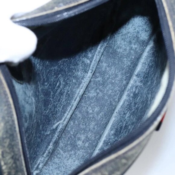 GUCCI GG Supreme Sherry Line Clutch Bag PVC Navy Red 89 01 034 Auth 103583 - Picture 10 of 16